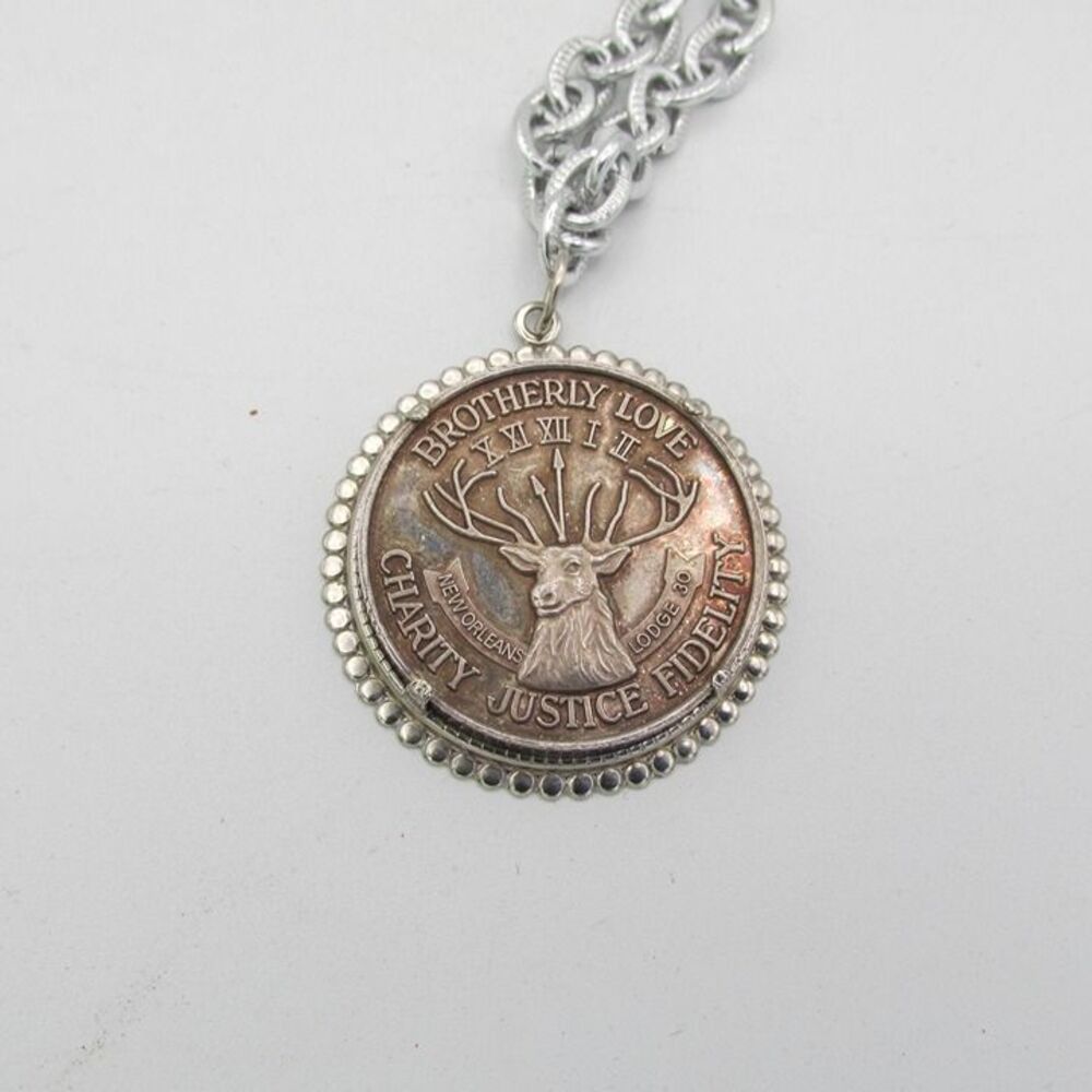 ELKS KREWE New Orleans (2) 1979 One 1976 Doubloons on Chain Vintage - Picture 11 of 12